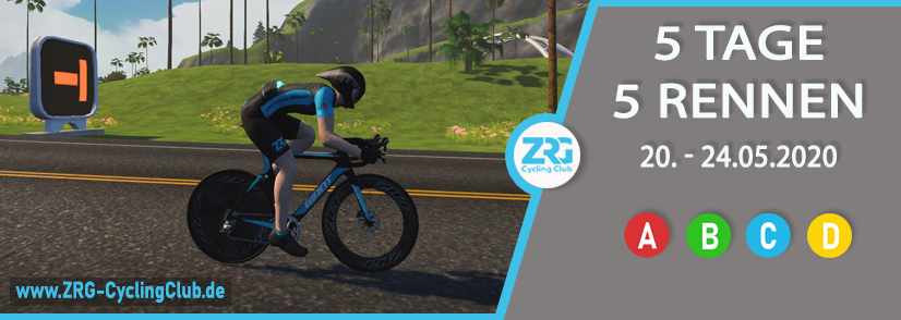 5 Tage 5 Rennen – Zwift Rennserie 20-24.Mai 2020