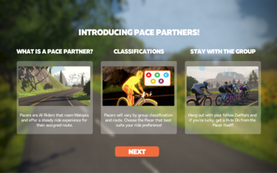 Zwift Pace Partner gehen an den Start