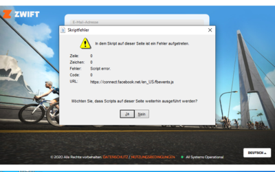 Zwift Skriptfehler unter Windows beheben