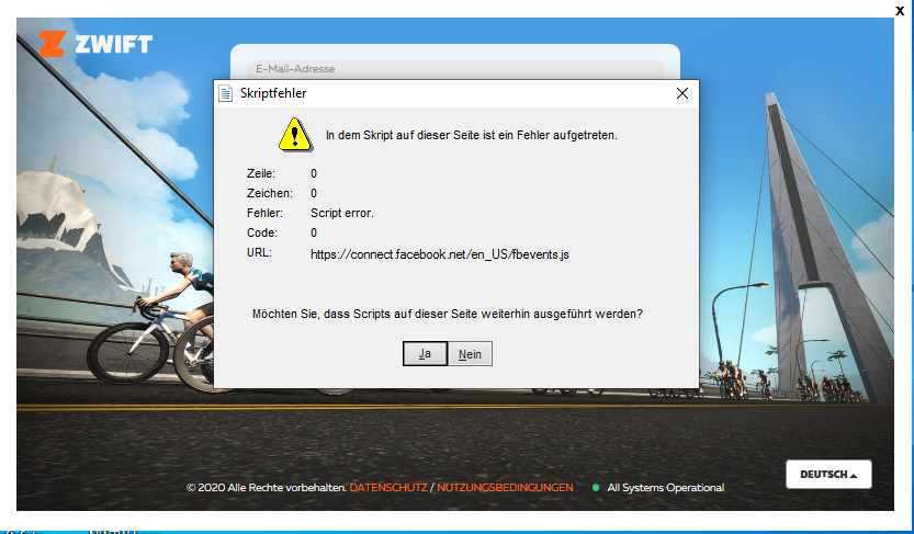 Zwift Skriptfehler unter Windows beheben